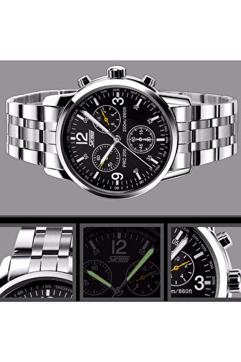 Skmei Reloj 9070 Analógico de Acero Inoxidable