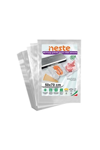 Neste Pack of 300 Embossed Vacuum Bags for Food, Neste®, 50 x 70 cm