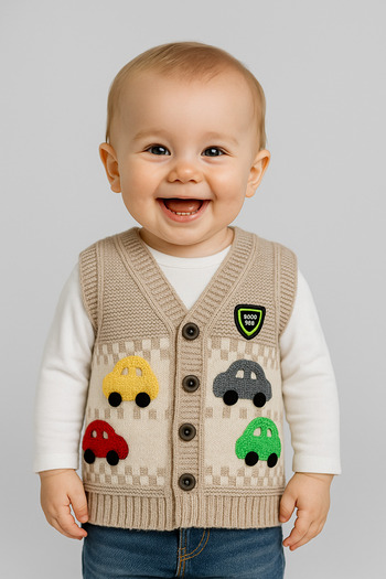 LilJoy Baby Car Vest Sweet Warm Knitwear Vest