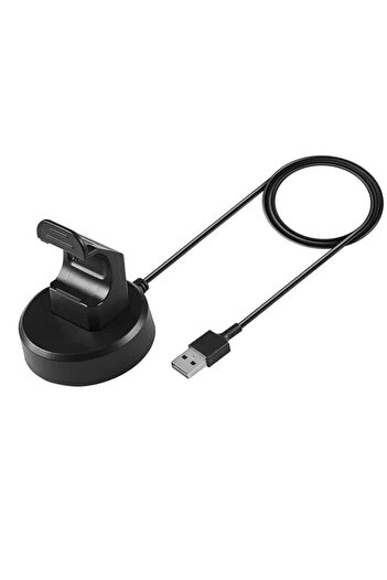 Edman Charging dock, charger for Fitbit Charge 3 / 4 with USB, black