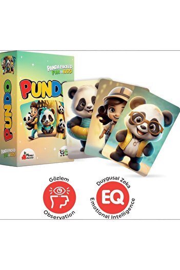 Levent Kılıç Ticaret Mücit Panda Playever Pundo, Duygusal Zekayı Geliştiren Kart Oyunu (3-5 Yaş)