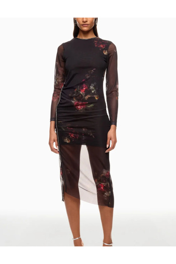 AllSaints midi dress, black