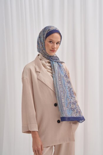 carell Nilla Cotton Shawl Cappadocia Blue