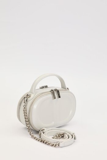 Levidor Gray Double Zipper Handbag