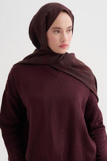 carell Geometric Pattern Liora Cotton Shawl Plum