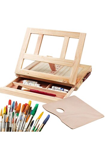 KESNUP Portable 2-in-1 suitcase painting easel, Cream