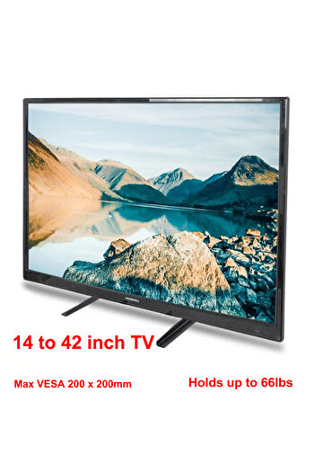 Choice TB011-1 Universal TV Large Stand Height Adjustable Base for Most TVs Up to 75" Max VESA 600x400 mm L