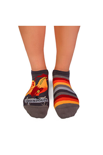 Pirin Hill Short cotton socks ARTY SOCKS Sneaker Rooster GREY