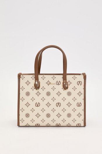 Levidor Camel Lvd Printed Handbag