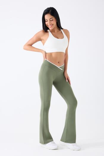 İmaj 489 Normal Waist Leggings with Green Color Recovery and Extra Stretch Effect