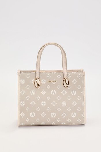 Levidor Gray Lvd Printed Handbag