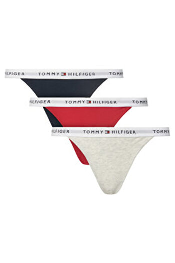 Tommy Hilfiger Set de 3 perechi de tanga pentru femei UW0UW05757 Multicolor