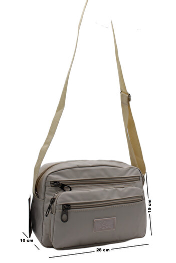 Bevitton Water Resistant Fabric Women's Shoulder Bag Beige Crossbody Bag