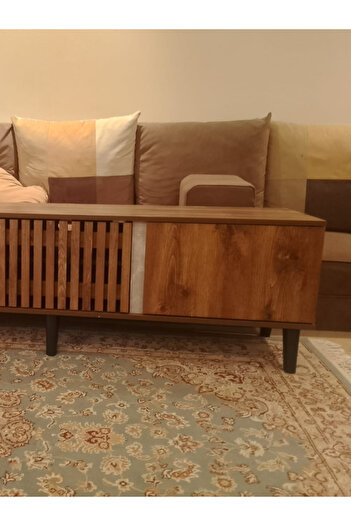 DEC9 Practical TV table with multiple storage spaces in different colors
