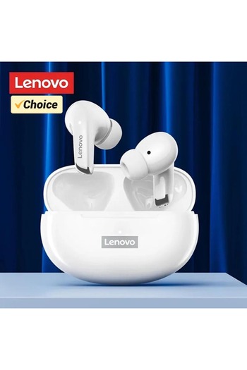 LENOVO LP5 White LP5 Wireless Bluetooth Earbuds Stereo HiFi Music Earphones Headphones Sports Waterp