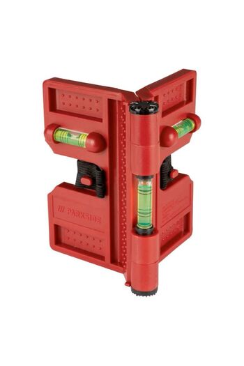 PARKSIDE Level for posts, 3 vials, ABS plastic body, accessories included,