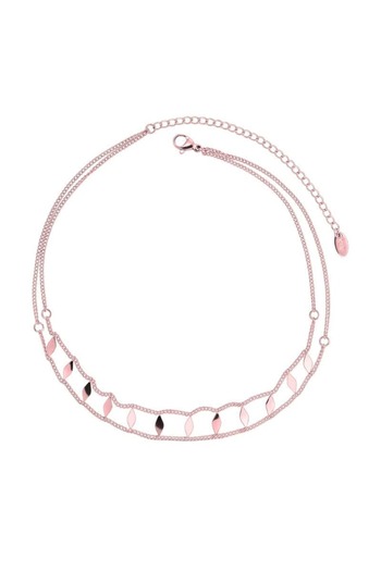Hinari Harmony Cascade Rose Gold-Plated Stainless Steel Necklace