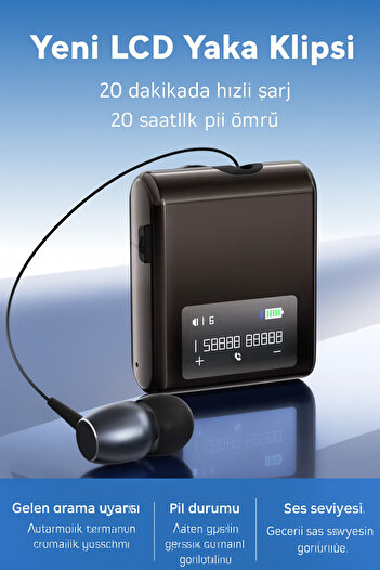 TECHNOMEN LCD Ekranlı Bluetooth Kulaklık 5.4 Çipli 20 Saat Dinleme Hızlı Şarj Titreşimli Arama Uyarısı