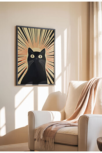 21mxm Black Cat Canvas Print – Digital Artwork on Unframed - Black Cat 12