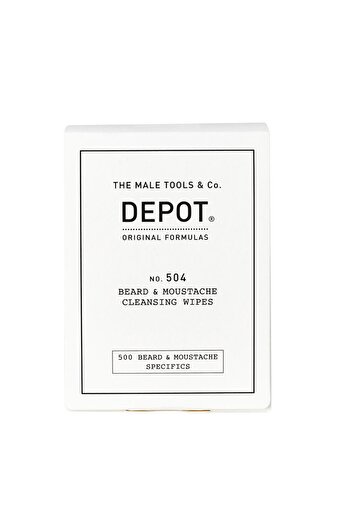 DEPOT Set, Depot, 500 Beard & Mustache Specifics No. 504, Beard & Moustache Cleansing Wipes, 12 pcs