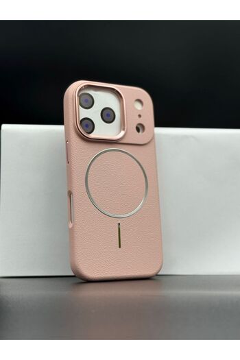 GENERAL Premium MagSafe Leather Texture Case for iPhone 17 Pro – Shockproof, Slim & Wireless Charging