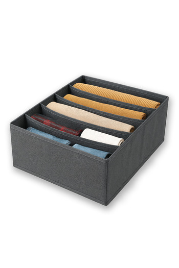 ADARYA HOME 5 Compartments Foldable Pants Shirt Sweater Organizer Storage Box Organizer