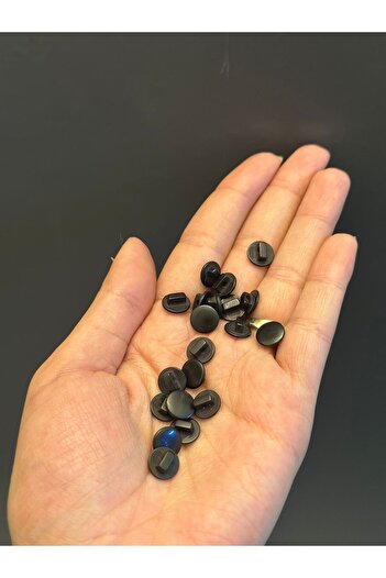 Gönülden Tasarım 20 Pcs 0.90 mm Black Hat Button