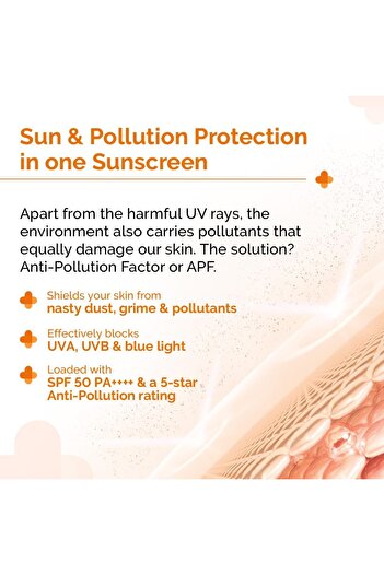 The Derma Co 1% Hyaluronic Sunscreen SPF 50 Aqua Gel, PA++++, Lightweight, 80g