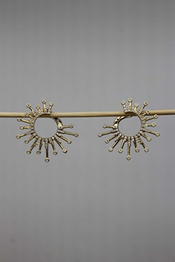 Nenya Vip Steel Zircon Stone Inlaid Sun Model Earrings