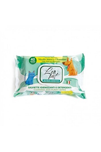 Leo Pet Wet Wipes with Chlorhexidine for Dogs and Cats, 40 pcs/set