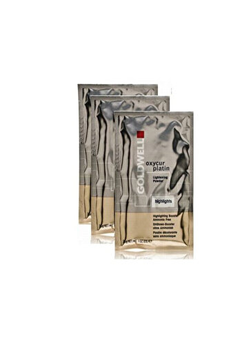 GOLDWELL Set Trio, Goldwell, Oxycur Platin, Bleaching, Hair Oxidant Powder, 3 pcs, 30 g