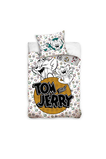 Disney Tom and Jerry White bedding set 140×200cm, 70x90 cm