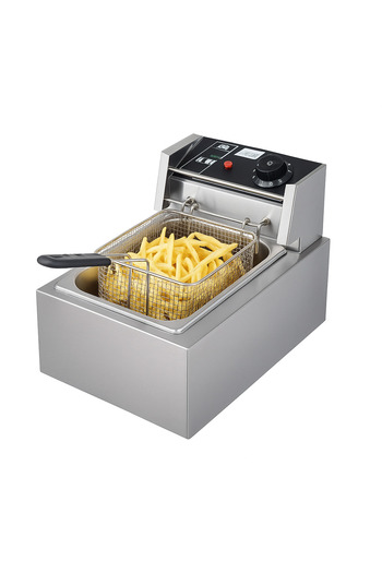 SPEEDSTORE Professional Electric Fryer 6L Stainless Steel – 2500W, Automatic Thermostat