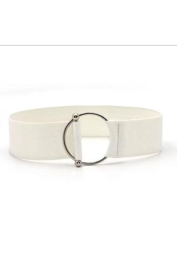 Descoin Elastic Women's Belt with Ring Buckle, Jacket Belt,