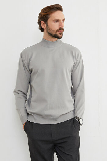 Fulla Moda Basic High Collar Knitwear Sweater