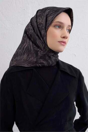 Armine Φουλάρι Sura Pure Silk 9431 - 02 Μαύρο Μικτό Σχέδιο