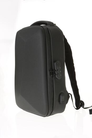 OLDSO Black Hard Shell Waterproof USB Port Combination Laptop & Motorcycle Backpack 15 - 15.9 Inch