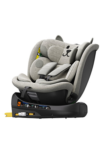 BUF BOOF B-Joy DELUXE iSIZE Cat Car Seat Light Grey Isofix sleep position 155 degrees 360 rotating