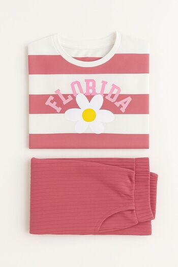 tunays shopping Girl's Florida Sunset Spanish Flare Pants Set