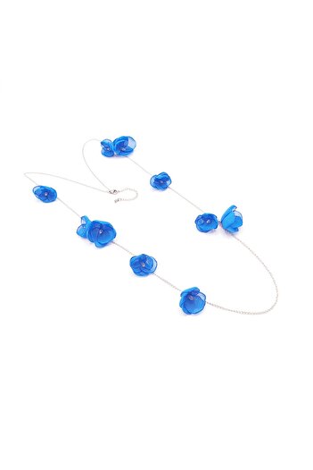 Corizmi Multifunctional jewelry, choker or long necklace, bracelet, veil flowers, Spring Bloom