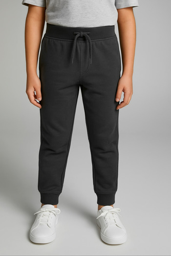 Trendy Mall Unisex Children's Combed Cotton Elastic Leg Ribbed School Tracksuit Bottom