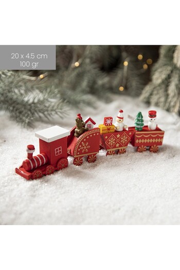 Flippy Christmas Decoration Painted Train, Flippy, Wooden 20 cm, Red