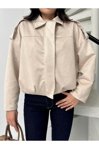 Serica Moda Λεπτό μπουφάν Stone Oversize σε σχήμα Suede Bomber