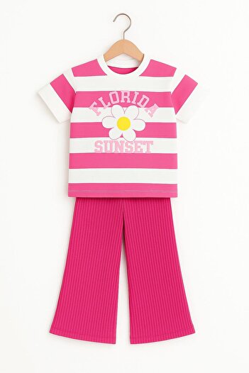 tunays shopping Girl's Florida Sunset Spanish Flare Pants Set