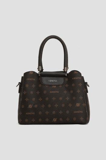 Armine Printed Shoulder Bag - Brown - 342