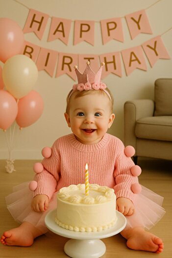 meriç bebe - bütün çocuklar melektir. mrc Birthday-Wedding-Christmas Baby Seamless Oversize Pompom Knit Sweater
