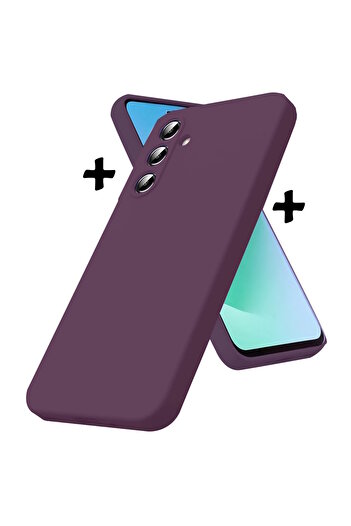 m.tk moveteck For Samsung Galaxy S25 Fe Case Camera Protection Soft Colorful Matte Silicone + 9H Screen Protector Glass Set