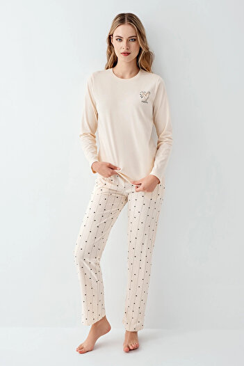 Kocabey 3434-S Women's Long Sleeve Pajama Set