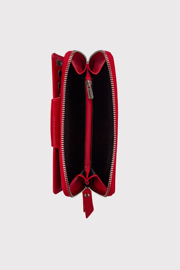 Garbalia Lobby Genuine Leather Red Portfolio Women's Wallet