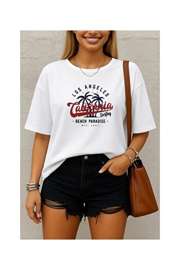 FUFLUNS Γυναικείο μπλουζάκι με στάμπα OVERSIZE UNISEX